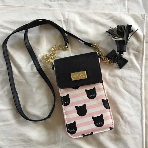 Betsey Johnson Handbags - BETSEY JOHNSON crossbody cell phone/wallet kitty bag | NWT